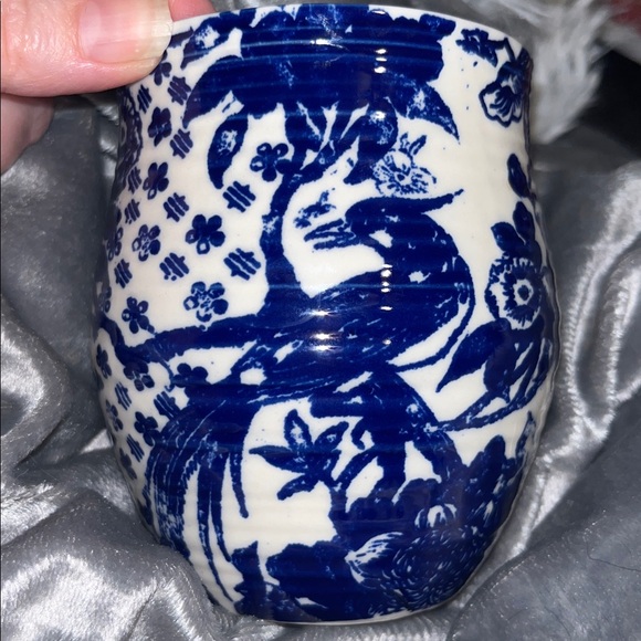 Anthropologie monogram letter k mug cobalt blue and white - Picture 3 of 6